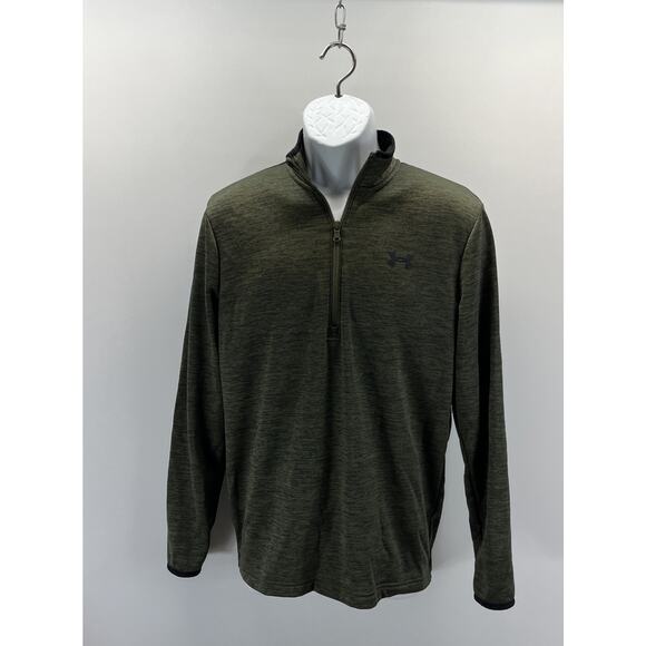 Under Armour Other - Under Armour CG Fleece Men's Small 1/2 Zip Green Long Sleeve Activewear Top